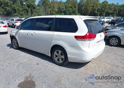 2011 Toyota Sienna Base V6 from USA, damaged, VIN 5TDZK3DC6BS086485